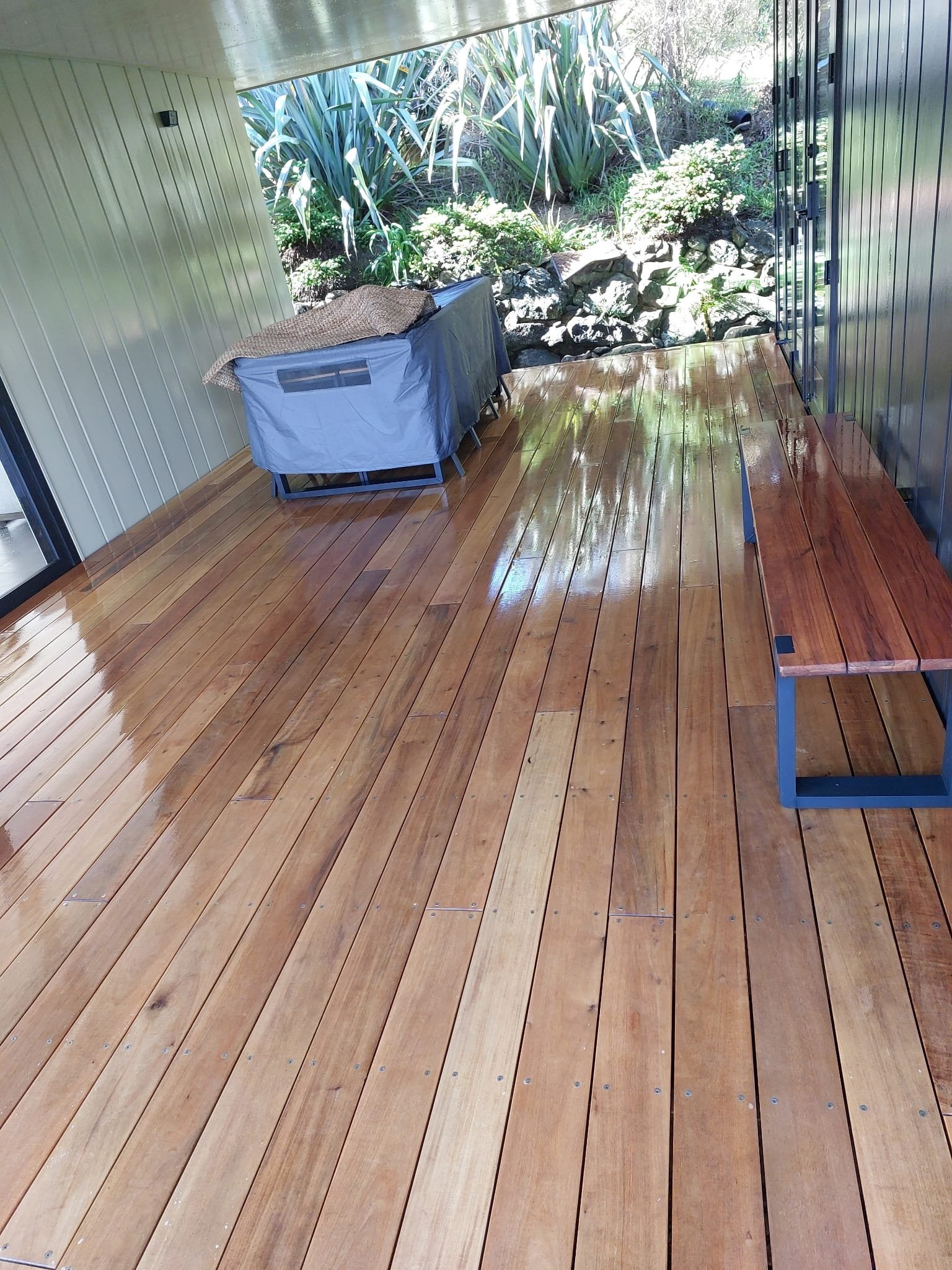 Home exterior being prepared for a clean presentation
